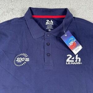 Le Mans 24 Hours Polo Shirt Mens 100 Anniversary Fits XL Navy Blue Embroidered